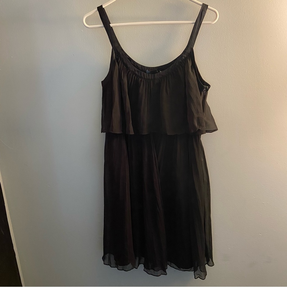 White House Black Market Women’s Dress Size 14 – Black Layered Chiffon